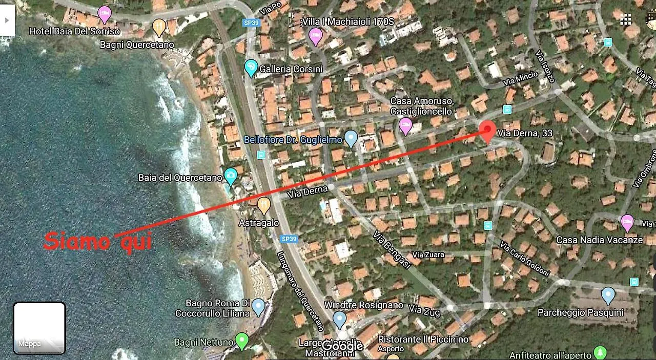 Oasi Del Cuore - Graziose Camere Con Vista Mare A 7 Min Dal Mare Di Castiglioncello